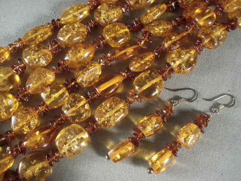 The Best Amber Modernistic Santo Domingo Silver Necklace