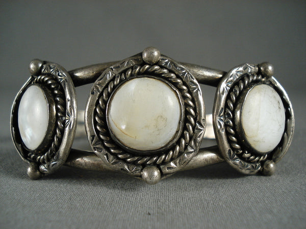 Museum Vintage Navajo Pearl Sterling Silver Bracelet