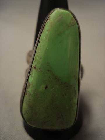 One Of The Best Vintage Navajo Gaspeite Silver Ring