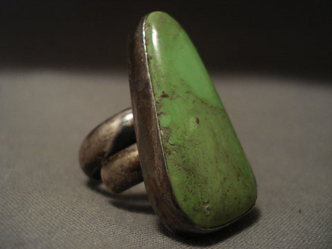 One Of The Best Vintage Navajo Gaspeite Silver Ring