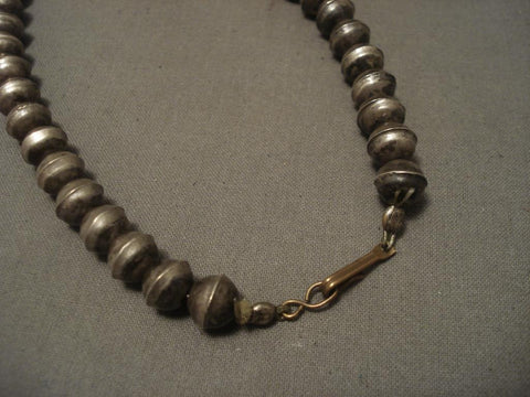 One Of The Oldest Vintage Zuni Dancer Silver Necklace