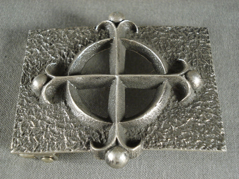 Important Navajo Aaron Anderson Silver Cross Buckle