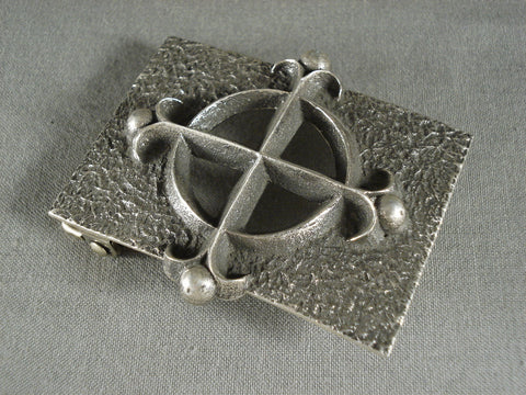 Important Navajo Aaron Anderson Silver Cross Buckle