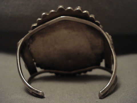Museum Vintage Navajo 'Ancient Katsina' Turquoise Silver Bracelet