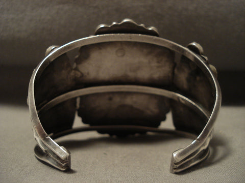 Museum Vintage Navajo Blue 'Tears Of Joy' Silver Bracelet Old