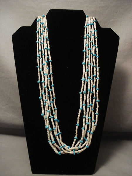 Very Old Santo Domingo Turquoise Shell Necklace