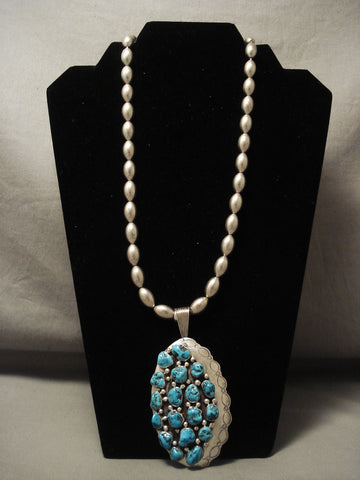 Advanced Silver Work 'Unique Bead' Turquoise Silver Necklace