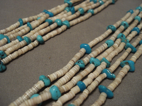 Very Old Santo Domingo Turquoise Shell Necklace