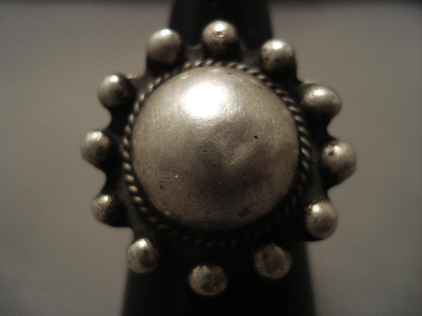 Early 1900's Vintage Navajo Silver Bead Ring