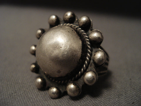 Early 1900's Vintage Navajo Silver Bead Ring