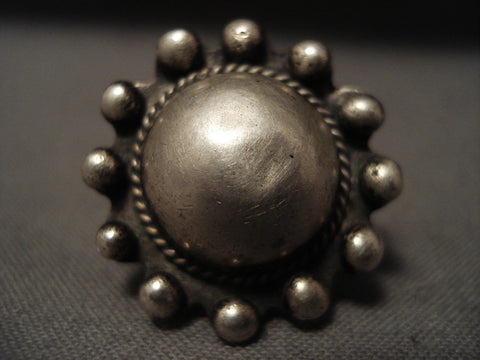 Early 1900's Vintage Navajo Silver Bead Ring