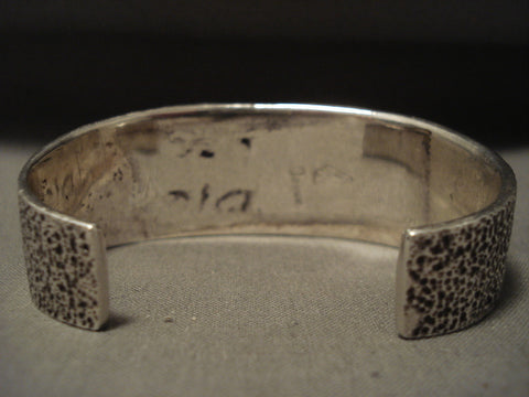 Museum Vintage Navajo 'Squared Turquoise' Silver Bracelet