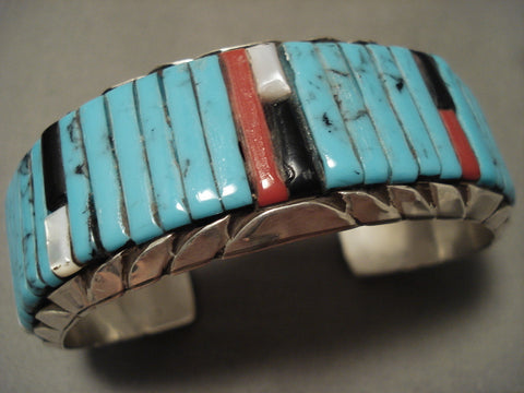 Museum Vintage Navajo 'Loloma Style' Turquoise Silver Bracelet