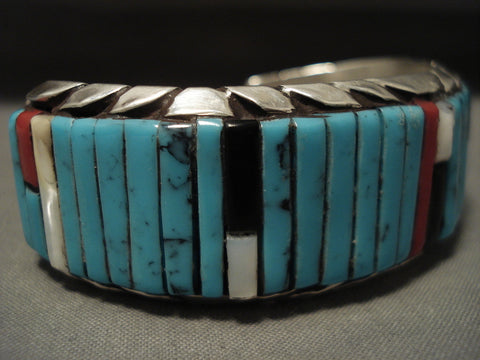Museum Vintage Navajo 'Loloma Style' Turquoise Silver Bracelet