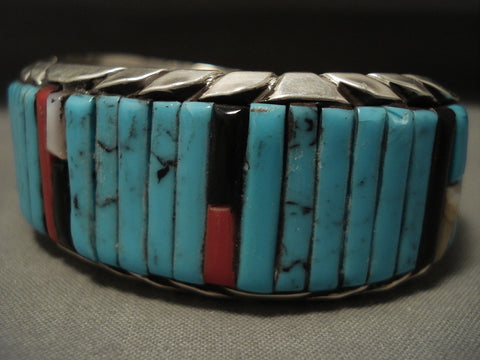 Museum Vintage Navajo 'Loloma Style' Turquoise Silver Bracelet