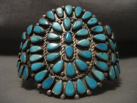 Very Old Vintage Navajo Turquoise Silver Bracelet