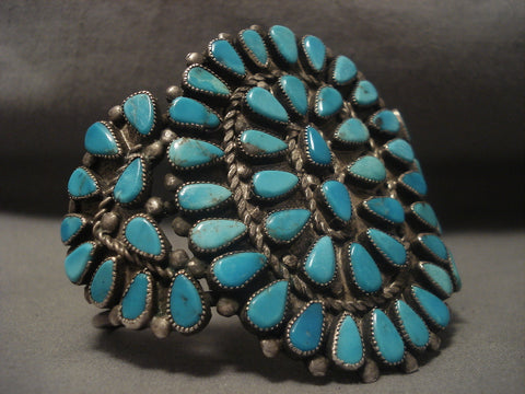 Very Old Vintage Navajo Turquoise Silver Bracelet