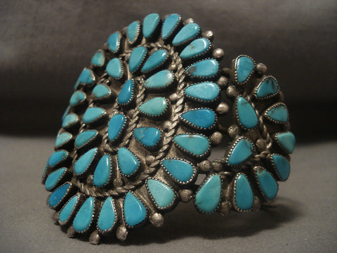 Very Old Vintage Navajo Turquoise Silver Bracelet