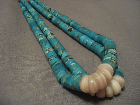 Early 1900's Old Santo Domingo Turquoise Necklace