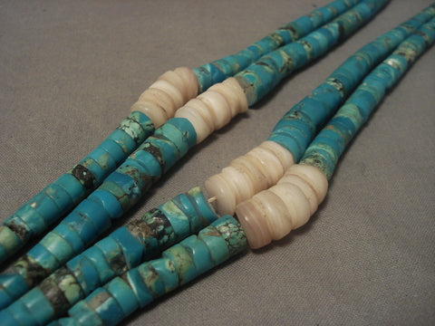 Early 1900's Old Santo Domingo Turquoise Necklace