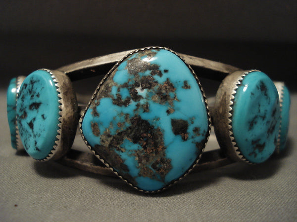 Museum Vintage Navajo Persin Turquoise Silver Bracelet
