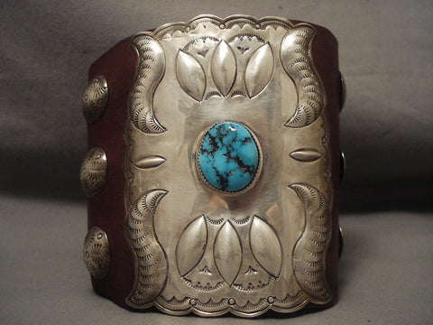 Mind Blowing Vintage Hige Navajo Turquoise Silver Ketoh Bracelet