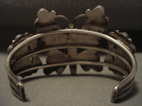 Museum Earlier Vintage Zuni Huge Zuni Butterfly Silver Bracelet