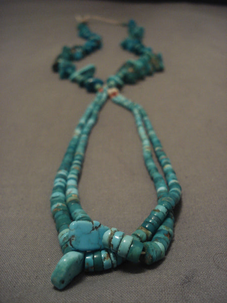 Earlier 1900's Vintage Santo Domingo Turquoise Necklace Old