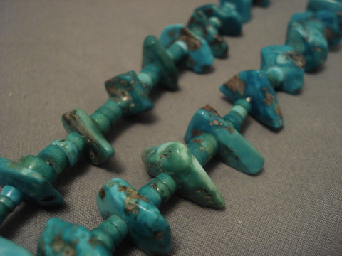 Earlier 1900's Vintage Santo Domingo Turquoise Necklace Old