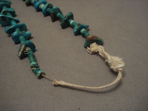 Earlier 1900's Vintage Santo Domingo Turquoise Necklace Old