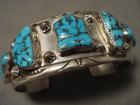 Museum Vintage 1950's Navajo Turquoise Silver Bracelet