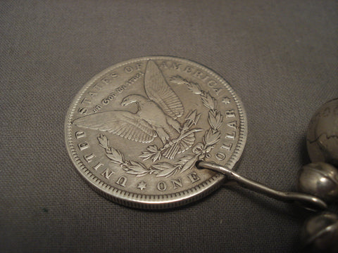 Quality Old Navajo 166 Gram Earlier 1900's Silver Coin Necklace