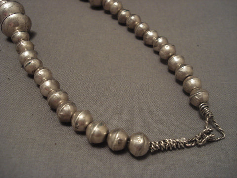 Quality Old Navajo 166 Gram Earlier 1900's Silver Coin Necklace