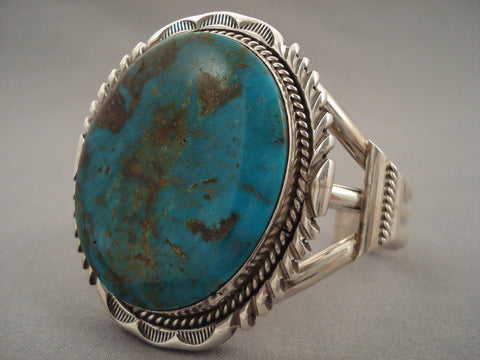 Bulbous Turquoise Navajo Silver Bracelet