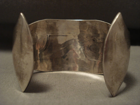 Museum Vintage Navajo 'Mosaic Water Wave' Silver Bracelet