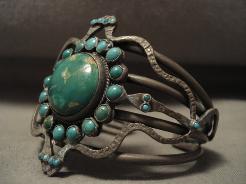 Late 1800's / Early 1900's Opulent Vintage Navajo Cerrillos Turquoise Bracelet