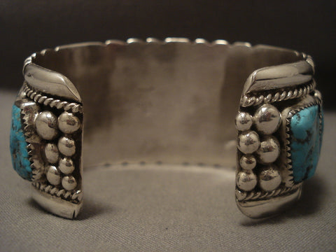 Massive Vintage Zuni Robert Bernice Leekya Turquoise Bracelet