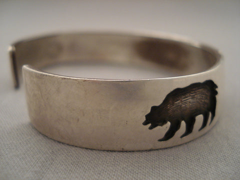 Unique And Rare Vintage San Felipe Silver 'Long Paw' Bracelet Old