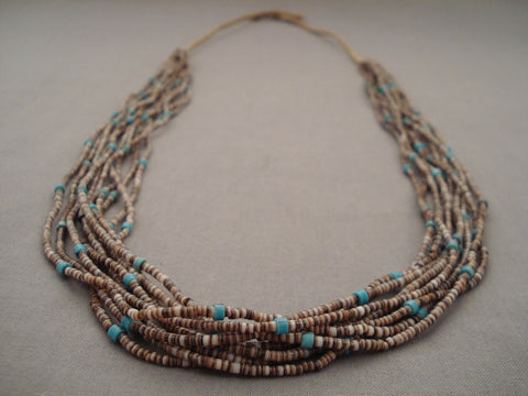 Early Vintage Navajo 'Fine Heishi' Advanced Weave Necklace Old