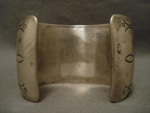 Huge Vintage Navajo Ration Family Turquoise Silver Bracelet