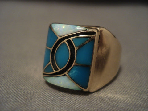 Mind Boggling Vintage Navajo blue Cairco Lake Turquoise Silver Bracelet Old