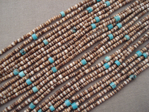 Early Vintage Navajo 'Fine Heishi' Advanced Weave Necklace Old