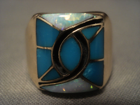 Mind Boggling Vintage Navajo blue Cairco Lake Turquoise Silver Bracelet Old