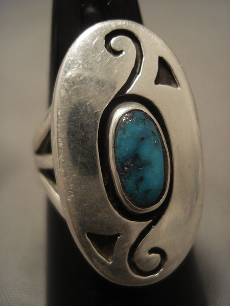 Important Vintage Santo Domingo Bisbee Turquoise Julian Lovato Ring