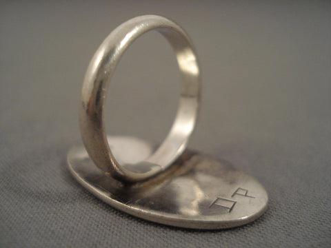 Impressive Vintage Hopi Silver Ring Old