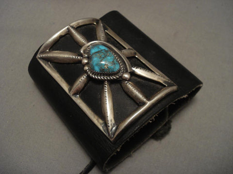 Colossal Vintage Navajo Bisbee Turquoise Silver Ketoh Bracelet