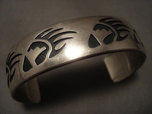 Important Vintage Hopi Tony Kyasyousie Silver Bracelet Old Vtg Cuff Sterling