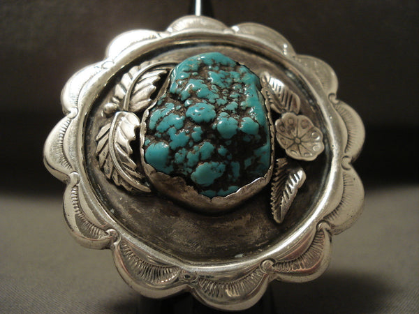 The Biggest Vintage Zuni Turquoise Silver Ring Old