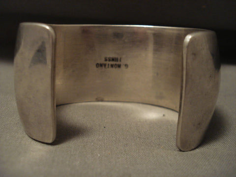 Museum Vintage Navajo 'Lone Mountain Turquoise Bird' Silver Bracelet