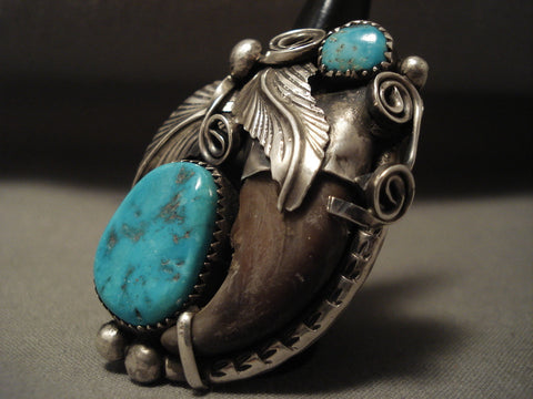 Huge Vintage Navajo Turquoise Silver Garden Ring Old